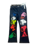 Only Once Denim hand-painted Snoopy Jeans